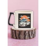 giftkonsept Japon Art 3 Soyut Baskılı Japon Sanatı Anime Manga Doğum Günü Hediye Siyah Kulplu Kupa Bardak, QBT5307