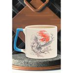 giftkonsept Japon Art Geleneksel Baskılı Japon Sanatı Anime Manga Doğum Günü Hediye Mavi Kulplu Kupa Bardak, QBT5297