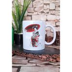 giftkonsept Japon Kız Kimono 2 Baskılı Geleneksel Anime Manga Hediyelik Baskılı Çay Kahve Sunum Kupa Bardak, QBM5301