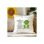 giftkonsept Kafam Kaldırmıyor Artık Baskılı Komik Hediyelik Elyaf Dolgulu Saten Dekoratif Yastık 28x28 cm, QBY1207