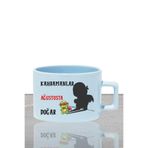 giftkonsept Kahramanlar Bu Ayda Doğar Baskılı Doğum Babalar Günü Hediyelik Dikdörtgen Kulplu Pastel Mavi Fincan, Mavi-08