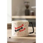 giftkonsept Kırmızı Yazılı Efsaneler Şubatta Doğar Baskılı Doğum Günü Hediyelik Siyah/Kırmızı Kulp Kupa Bardak, QBLK8264