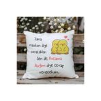 giftkonsept Kocama Aşığım Diyeceksin Baskılı Eş Sevgili Hediyelik Elyaf Dolgulu Dekoratif Yastık 28x28 cm, QBY1157