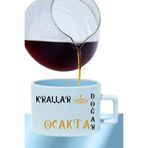 giftkonsept Krallar Bu Ayda Doğar Baskılı Eş Sevgili Baba Özel Gün Hediyelik Dikdörtgen Kulp Pastel Mavi Fincan, Mavi-01