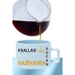 giftkonsept Krallar Bu Ayda Doğar Baskılı Eş Sevgili Baba Özel Gün Hediyelik Dikdörtgen Kulp Pastel Mavi Fincan, Mavi-06