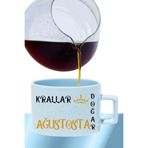 giftkonsept Krallar Bu Ayda Doğar Baskılı Eş Sevgili Baba Özel Gün Hediyelik Dikdörtgen Kulp Pastel Mavi Fincan, Mavi-08