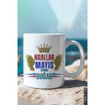 giftkonsept Krallar Mayısta Doğar Baskılı Eş, Baba Erkek Arkadaş, Sevgili Doğum Günü Hediyelik Kupa Bardak, QBM8265