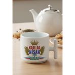 giftkonsept Krallar Nisanda Doğar Baskılı Baba Eş Sevgili Erkek Arkadaş Hediyelik T Kulplu Latte Fincanı Kupa, QB1L8265