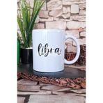 giftkonsept Libra Baskılı Terazi Burcu Astroloji Hediyelik Baskılı Çay Kahve Sunum Kupa Bardak, QBM5360