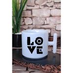 giftkonsept LOVE Yazı Baskılı T Kulplu Latte Fincanı Kupa Bardak, QB1L2064