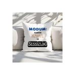 giftkonsept Modum Sadece Kahve Ve Sessizlik Baskılı Komik Hediyelik Elyaf Saten Dekoratif Yastık
