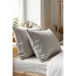 giftkonsept Pamuklu Fermuarlı 50X70 cm 2'li Yastık Kılıfı - Gri