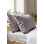 giftkonsept Pamuklu Fermuarlı 50X70 cm 2'li Yastık Kılıfı - Lila