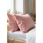 giftkonsept Pamuklu Fermuarlı 50X70 cm 2'li Yastık Kılıfı - Pembe