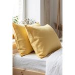 giftkonsept Pamuklu Fermuarlı 50X70 cm 2'li Yastık Kılıfı - Sarı