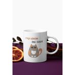 giftkonsept Paşa Gönlüm Öyle İstedi-2-Kedi Baskılı Eğlenceli Hediyelik Beyaz Seramik Kupa Bardak, QBM1789