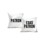giftkonsept Patron Esas Patron İkili Baskılı Eş Sevgili Romantik Hediyelik Elyaf Saten Dekoratif Yastık, QBY1339