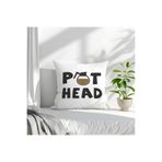 giftkonsept Pot Head Komik Baskılı Elyaf Dolgulu Hediyelik Yastık 28x28 cm, QBY1046