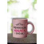 giftkonsept Prensesler Aralıkta Doğar Baskılı Doğum Günü Özel Gün Hediyelik Pembe Kupa Bardak, QBMPM5993