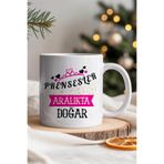 giftkonsept Prensesler Aralıkta Doğar Baskılı Pembe Taç Detaylı Doğum Günü Hediyelik Kupa Bardak, QBM8268