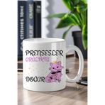 giftkonsept Prensesler Aralıkta Doğar Taçlı Kedi Baskılı Doğum Günü Hediyelik Kupa Bardak, QBM2539