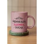 giftkonsept Prensesler Kasımda Doğar Baskılı Doğum Günü Özel Gün Hediyelik Pastel Pembe Kupa Bardak, QBMPM5993