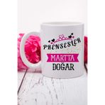 giftkonsept Prensesler Martta Doğar Baskılı Pembe Taç Detaylı Doğum Günü Hediyelik Kupa Bardak, QBM8268