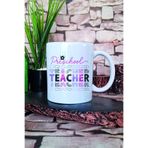 giftkonsept Preschool Teacher Renkli Okul Öncesi Öğretmeni Hediyelik Baskılı Çay Kahve Sunum Kupa Bardak, QBM5652