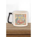 giftkonsept Ramen İlüstrasyon Sevimli Kedi Baskılı Japon Anime Doğum Günü Hediye Siyah Kulplu Kupa Bardak, QBT5277