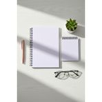 giftkonsept Renkli Sayfalı A5 Spiralli Defter & A6 Not Defteri - 50 Yaprak Şeffaf Kapak Premium Pastel Renk Ikili Defter Seti - - Lila