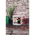giftkonsept Şampiyonlar Eylülde Doğar Baskılı Doğum Günü Hediyelik Renkli Kulplu Fincan-Kupa Bardak, QBLK5962