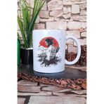 giftkonsept Samuray İlüstrasyon 1 Baskılı Japon Savaşçı Anime Manga Hediye Baskılı Kupa Bardak, QBM5296