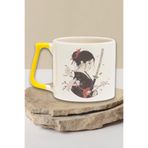 giftkonsept Samuray Kızı 4 Baskılı Anime Karakteri Japon Samuray Doğum Günü Hediye Sarı Kulplu Kupa Bardak, QBT5288