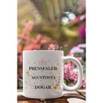 giftkonsept Taçlı Prensesler Ağustosta Doğar Baskılı Ağustos Ayına Özel Doğum Günü Hediyelik Kupa Bardak, QBM5973