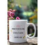 giftkonsept Taçlı Prensesler Eylülde Doğar Baskılı Eylül Ayına Özel Doğum Günü Hediyelik Kupa Bardak, QBM5973