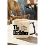 giftkonsept The Docfather Baskılı Komik Doktor Sağlık Çalışanı Hediyesi Renkli Kulplu Kupa Bardak, QBLK2597