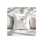 giftkonsept Who Cares Baskılı Komik Hediyelik Elyaf Dolgulu Saten Dekoratif Yastık 28x28 cm, QBY1204