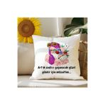 giftkonsept Yaşanacak Güzel Günler İçin Müsaitim Baskılı Elyaf Dolgulu Hediyelik Yastık