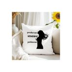 giftkonsept Yorulursam Kendime Yaslanırım Baskılı Motivasyon Hediyelik Elyaf Saten Dekoratif Yastık 28x28 cm, QBY1296