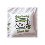giftkonsept You Are My Best Tea Baskılı Hediyelik Elyaf Saten Dekoratif Yastık