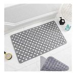GiftMatikCenter Karree Design GRİ 66 Vantuzlu Banyo Duş Kaydırmaz Paspas