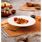 giftmoda Ahşap Chopstick Ve Noodle Makarna Tabağı Set Beyaz