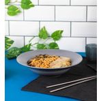 giftmoda Ahşap Chopstick Ve Noodle Makarna Tabağı Set gri