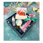 giftmoda Altınyaldızlı Melek Kar Küresi Fotoğraf Tutucu Dilek Şişesi Ve Baston Şeker Yılbaşı Seti