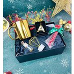 giftmoda Gold Kupa Dilek Şişesi Mini Elmas Lamba Baston Şeker Ve Epoksi Anahtarlık Yılbaşı Seti