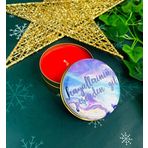 giftmoda Hayallerinin Peşinden Git Tasarımlı Kokulu Teneke Mum (Kırmızı)