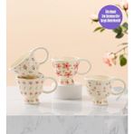 Giftmoda Kır Çiçeği Temalı Seramik Kupa - 300 ml