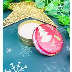 giftmoda Kırmızı Yeni Yıl Tasarımlı Kokulu Teneke Mum (Kırmızı)