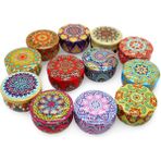 Giftmoda Mandala Desenli Metal Kutuda Orta Boy Kokulu Mum
