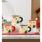 Giftmoda Yılbaşı Figürlü Mıknatıslı Seramik Kupa